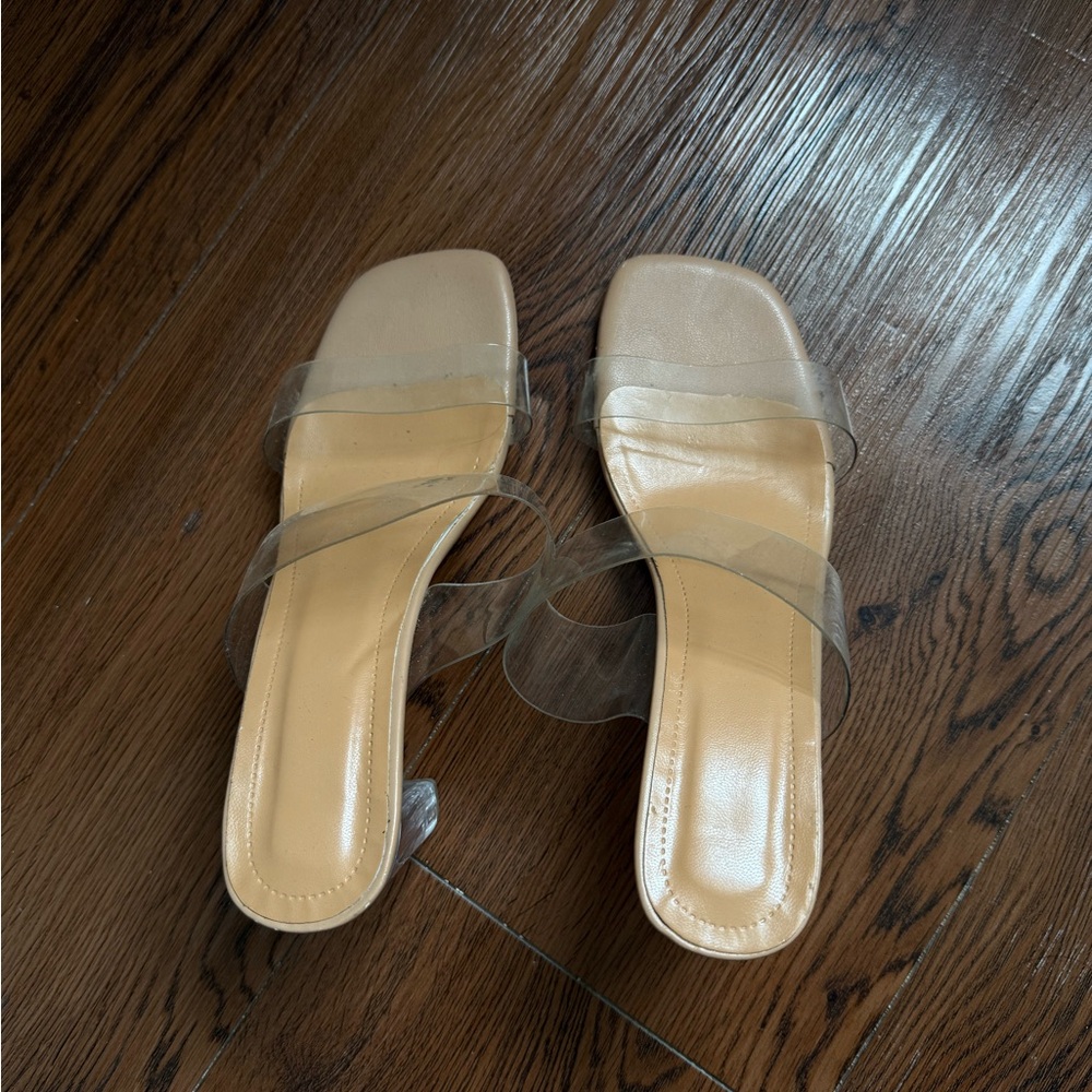 BOOHOO Clear Heeled Sandals